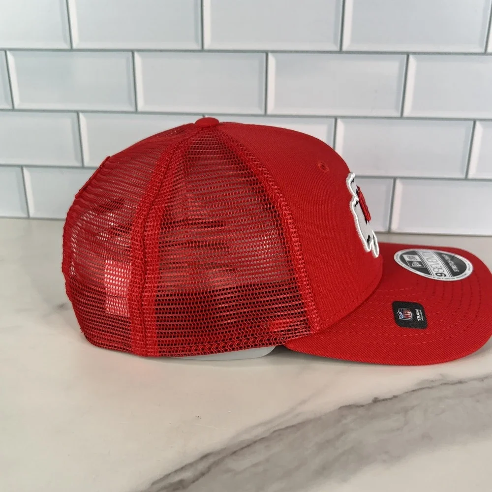 Kansas City Chiefs Hat Cap Snap Back Red 9Seventy Trucker Mesh New Era‎ Mens